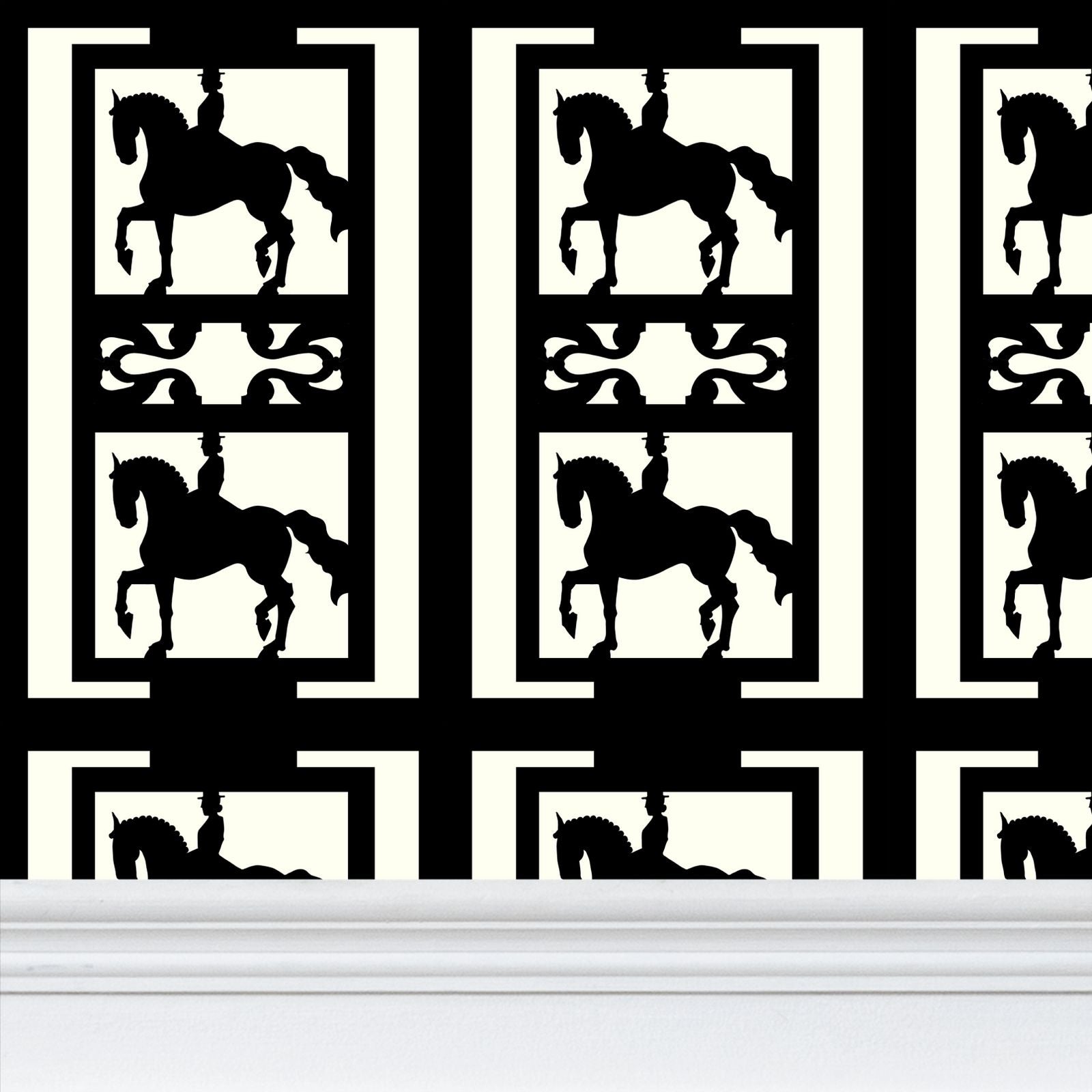 Ivory Dressage Horse Wallpaper