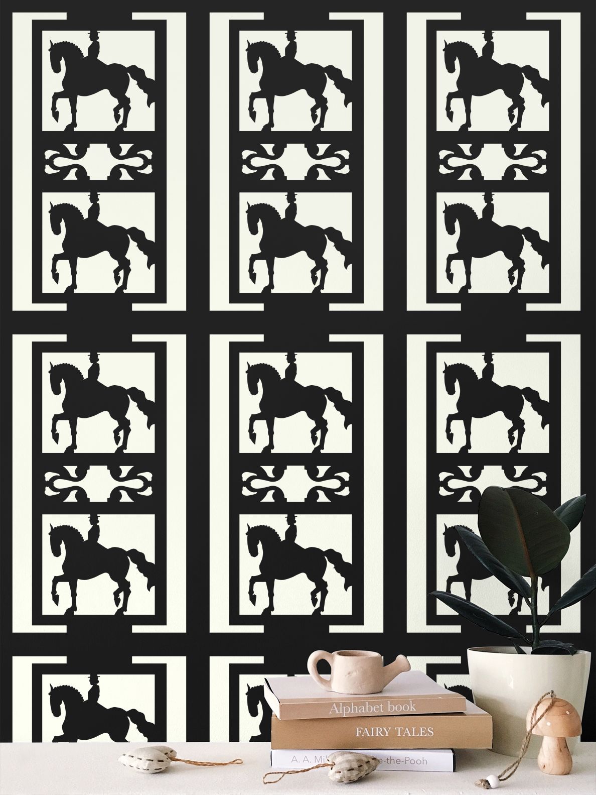 Ivory Dressage Horse Wallpaper