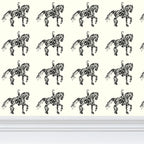 Dressage Horse Motif Wallpaper
