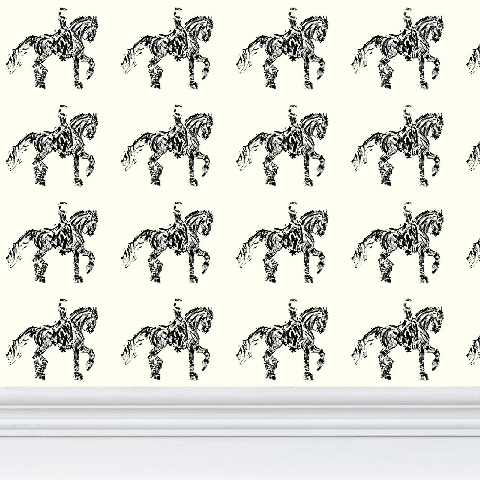 Dressage Horse Motif Wallpaper