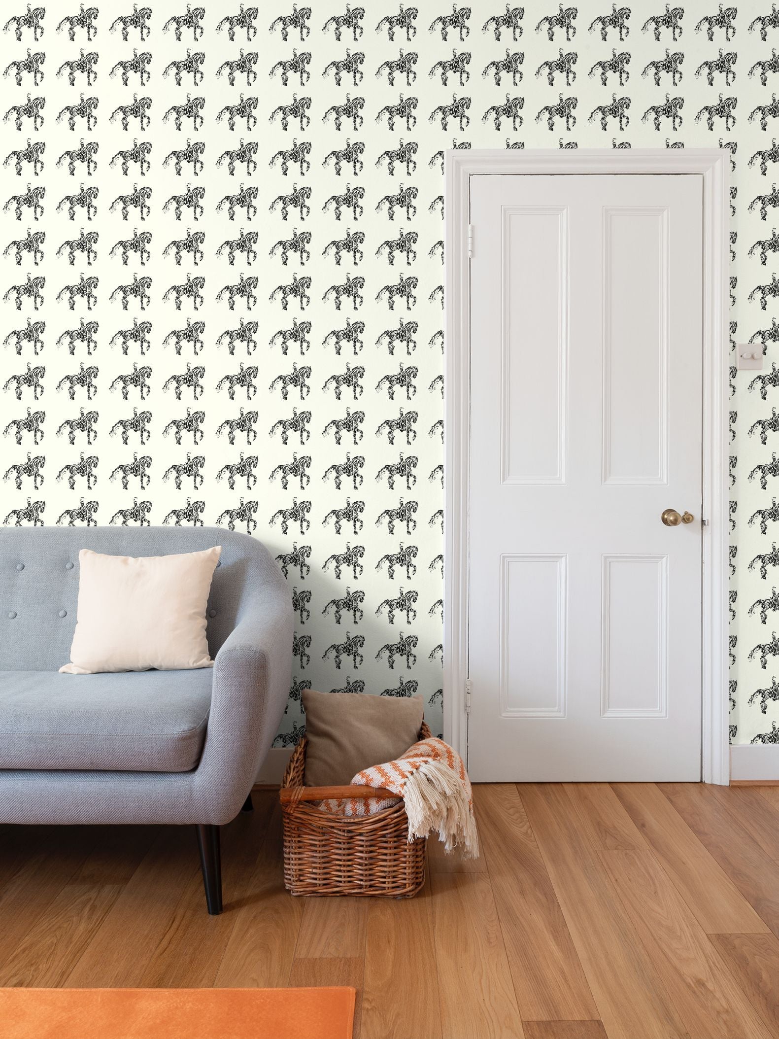 Dressage Horse Motif Wallpaper