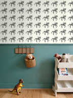 Dressage Horse Motif Wallpaper