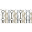 White Linear Bit Pattern Fabric