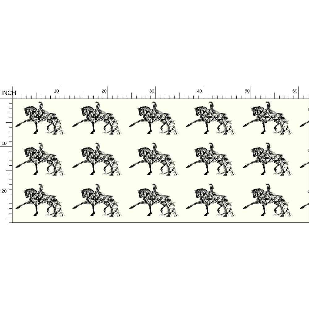 Piaffe Dressage Motif Fabric