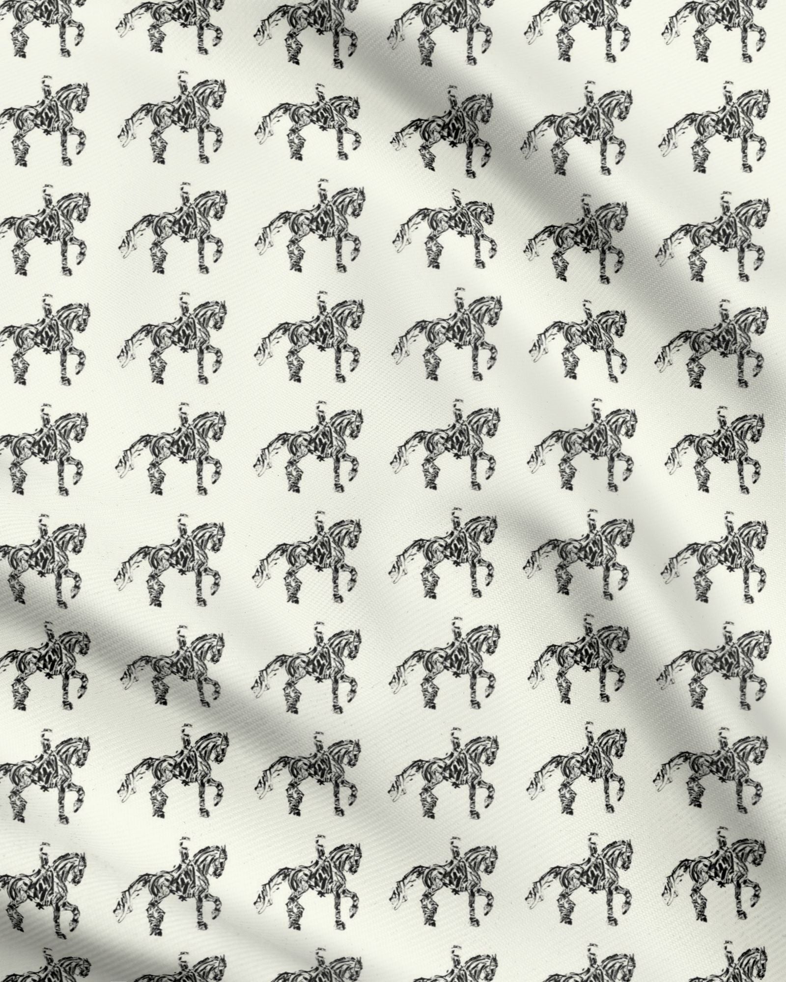 Ivory Dressage Horse motif Fabric Secondary image