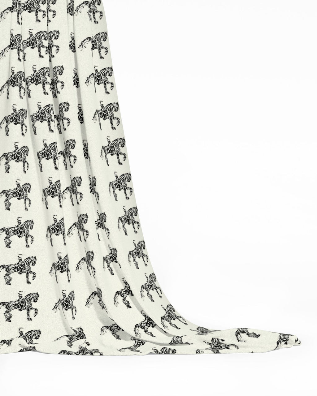 Ivory Dressage Horse motif Fabric