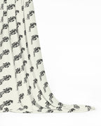 Ivory Jumping Horse Motif Fabric