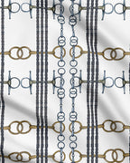 Equestrian Reins and Bits Pattern Fabric