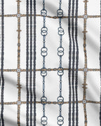 Silver Bit and Reins Motif Pattern