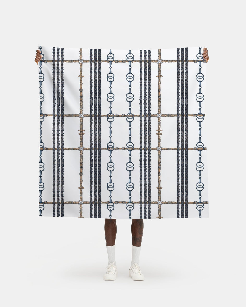 Silver Bit and Reins Motif Pattern