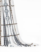 Silver Bit and Reins Motif Pattern