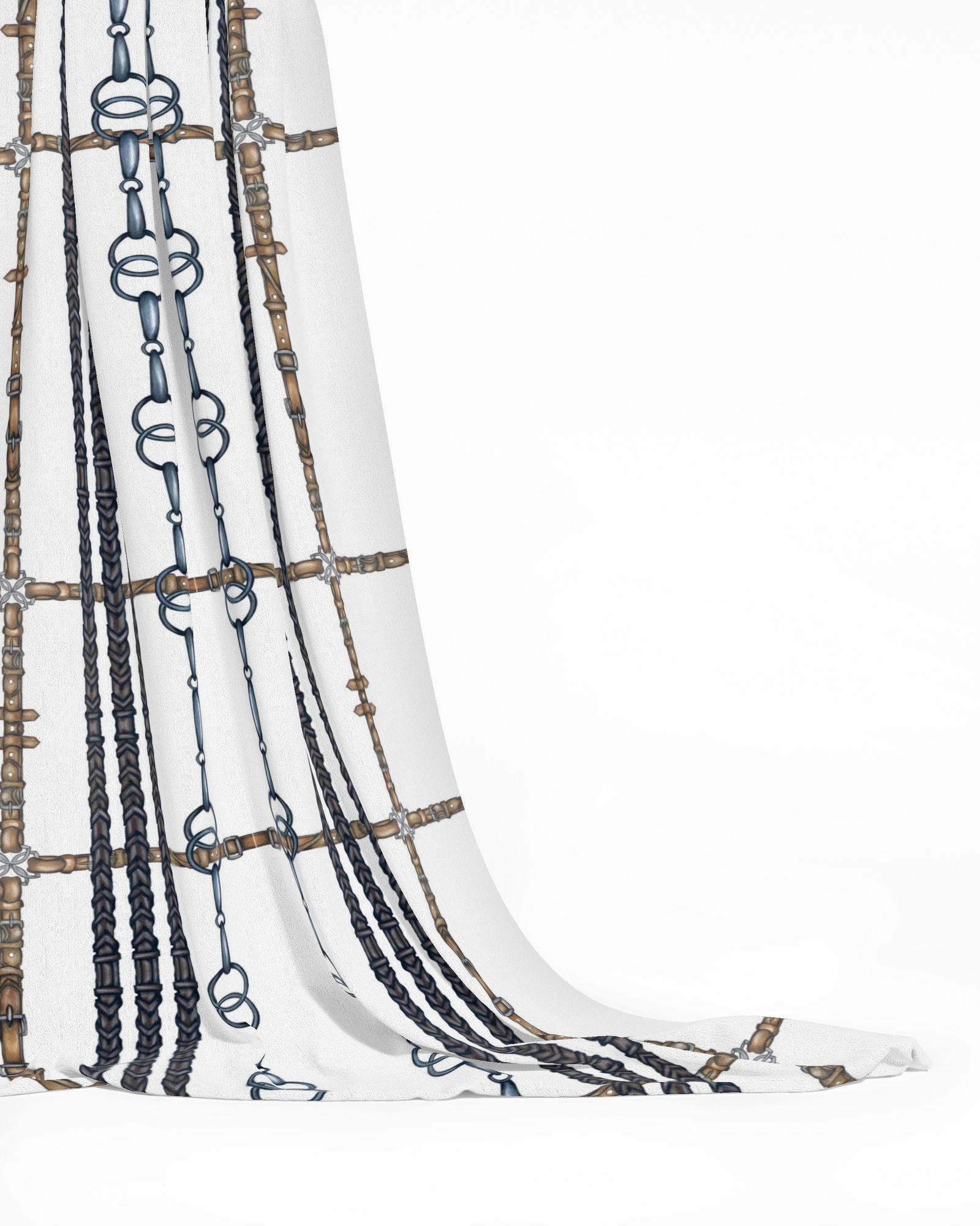 Silver Bit and Reins Motif Pattern