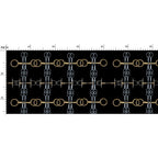 Black and Gold Bit Pattern Fabric