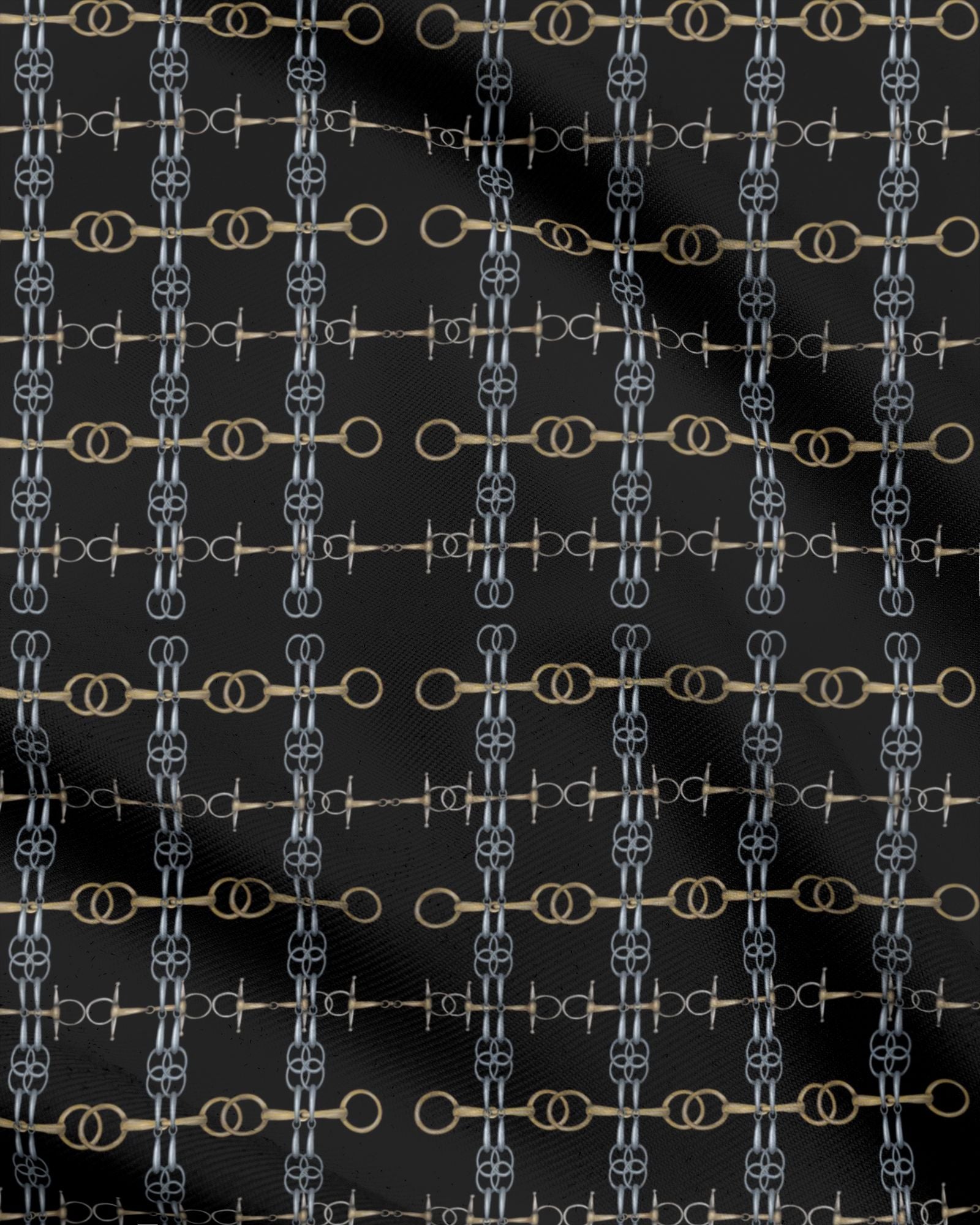 Black and Gold Bit Pattern Fabric Secondary image