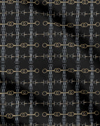 Black and Gold Bit Pattern Fabric