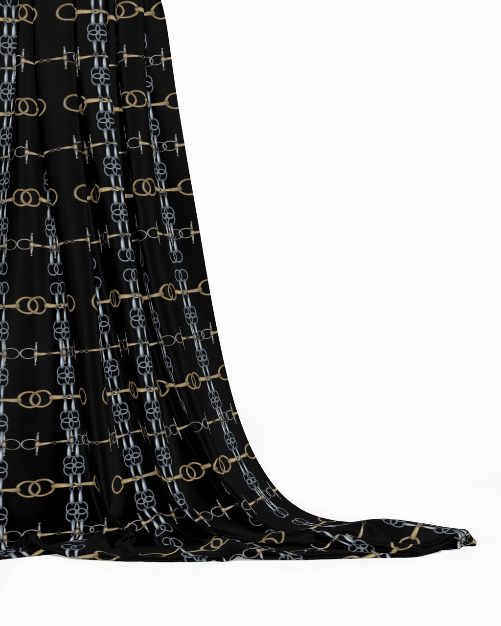 Black and Gold Bit Pattern Fabric