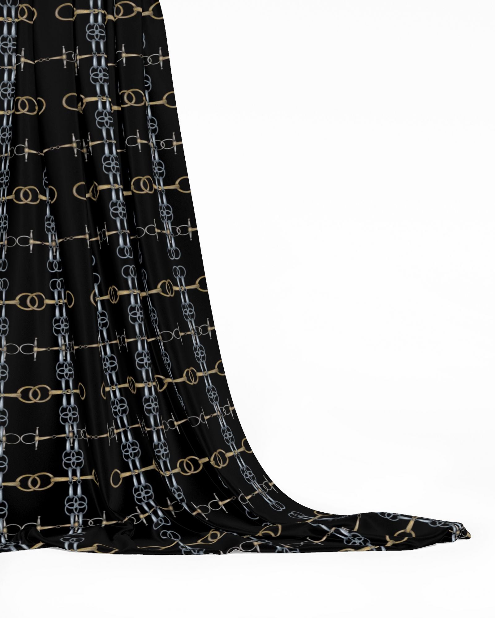 Black and Gold Bit Pattern Fabric