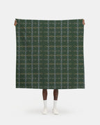 Hunter Green Gold Bit Pattern Fabric