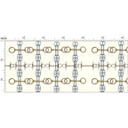 Ivory Gold and Silver Bit Pattern Fabric