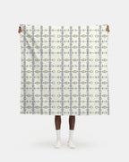 Ivory Gold and Silver Bit Pattern Fabric