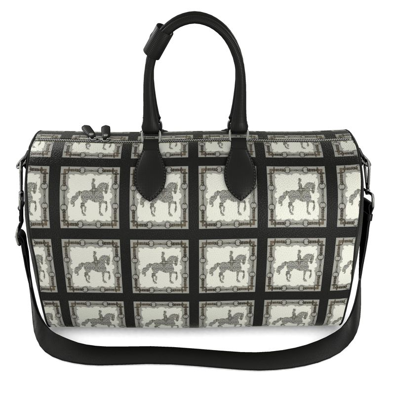 Dressage Motif Leather Duffle Bag