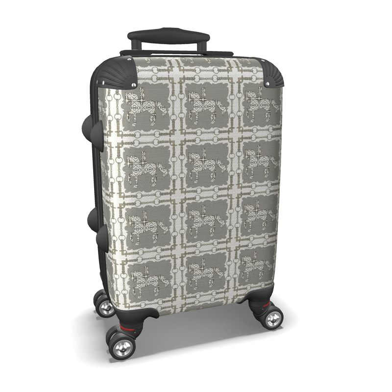 Ivory and Gray Dressage Horse Suitcase Main image