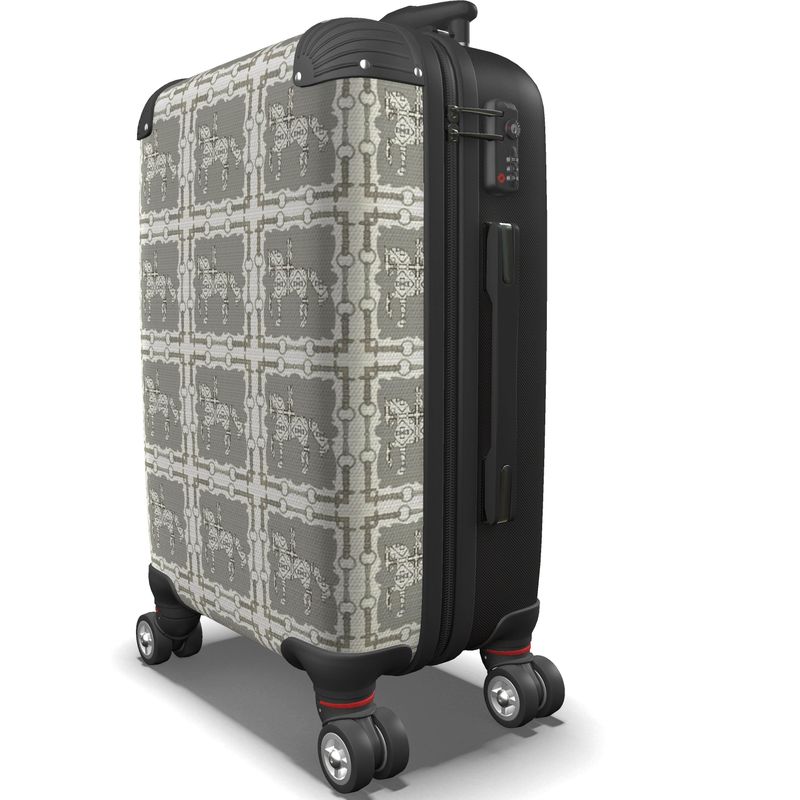 Ivory and Gray Dressage Horse Suitcase