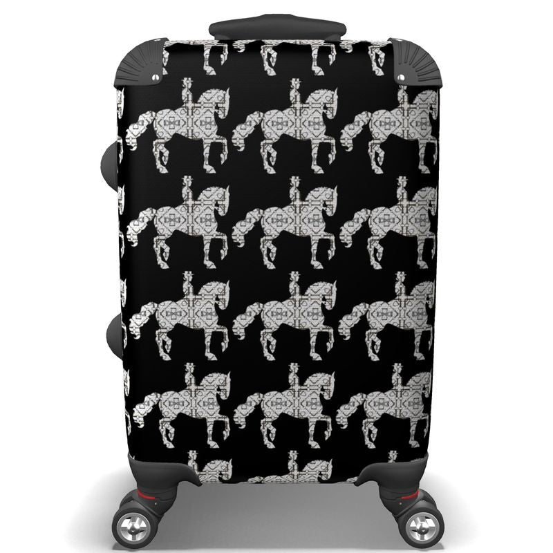 Black and White Dressage Horse Suitcase Secondary image