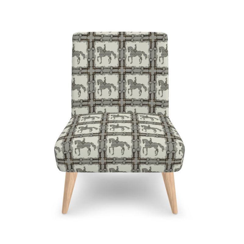 Ivory and Gray Dressage Horse Chair Secondary image