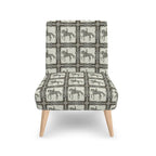 Ivory and Gray Dressage Horse Chair