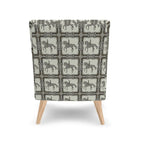 Ivory and Gray Dressage Horse Chair