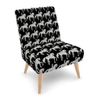 Black and White Dressage Horse Chair