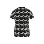 Black and White Dressage All Over Print T Shirt