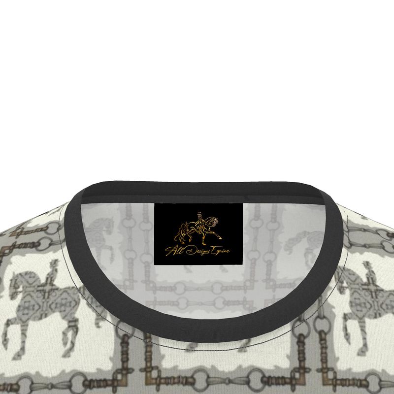 Gray Dressage Horse All Over Printed T Shirt