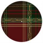 Red and Green Christmas Equestrian Plaid Party Platter