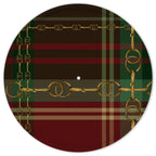 Red and Green Christmas Equestrian Plaid Party Platter