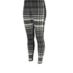 Gray and Black Brown Equestrian Plaid High Waisted Rider Leggings