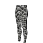 Gray and Black Checkered Equestrian Plaid High Waisted Rider Leggings