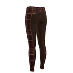 Burgandy Equestrian Plaid High Waisted Rider Leggings