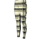 Black and Ivory Brown Equestrian Plaid High Waisted Rider Leggings