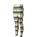 Black and Ivory Brown Equestrian Plaid High Waisted Rider Leggings