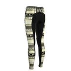 Black and Ivory Brown Equestrian Plaid High Waisted Rider Leggings