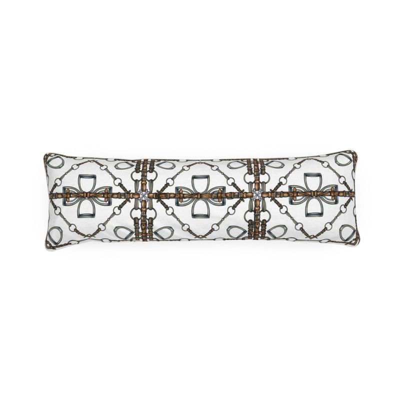 Geometric Bit Patterned Bolster Pillow