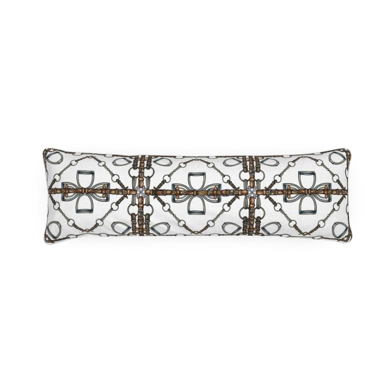 Geometric Bit Patterned Bolster Pillow