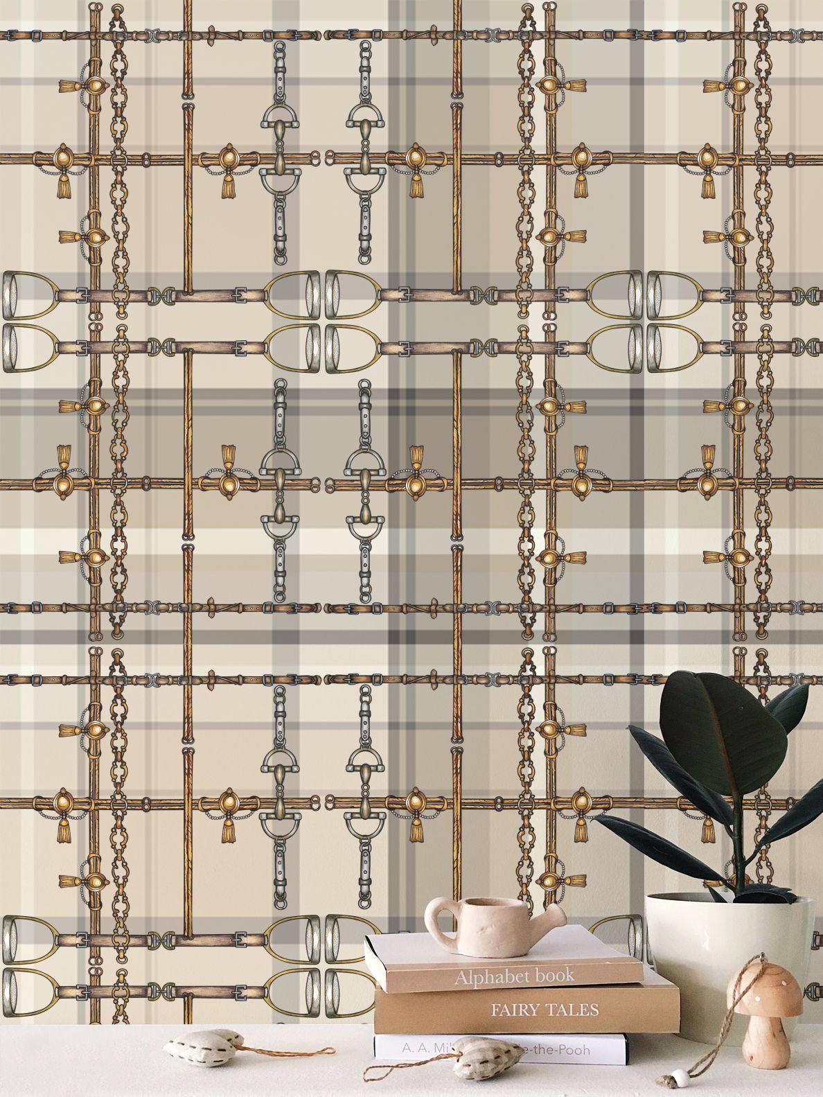 Chaos Bit Wallpaper Luxury Equestrian Home Decor Farmhouse